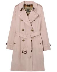 Burberry - Mid-Length Tropical Gabardine Kensington Trench Coat - Lyst