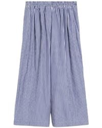 Weekend by Maxmara - Cropped Striped Trousers - Lyst