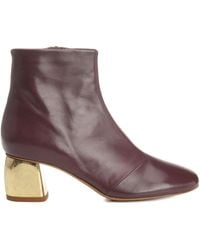 Forte Forte - Metallic-Heel Leather Boots - Lyst