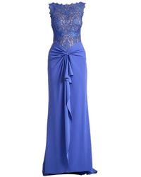 Tadashi Shoji - Evelise Lace-Bodice Draped Maxi Dress - Lyst