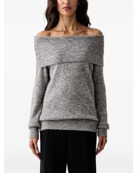 Mos Mosh - Mape Off-Shoulder Ribbed-Knit Sweater - Lyst