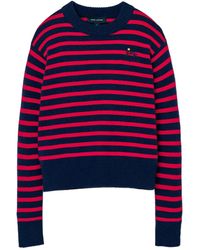 Marc Jacobs - Gestreifter Pullover mit Blumendetail - Lyst