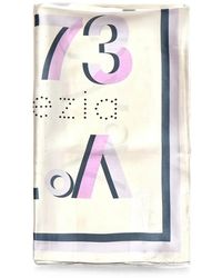 V73 - Logo-Print Square Scarf - Lyst