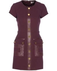 Elisabetta Franchi - Double-Layer Crepe Mini Dress - Lyst