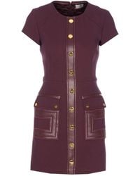 Elisabetta Franchi - Double-Layer Crepe Mini Dress - Lyst