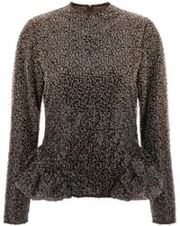 ROTATE BIRGER CHRISTENSEN - Top Met Peplum Detail - Lyst
