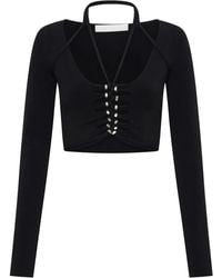 Dion Lee - Cut-Out Halterneck Crop Top - Lyst