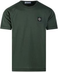 Stone Island - Logo-Patch Crew-Neck T-Shirt - Lyst