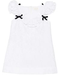 ShuShu/Tong - Ruffled Lace-Trim Mini Dress - Lyst