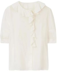 Rodebjer - Xilla Ruffled Puff-Sleeve Blouse - Lyst