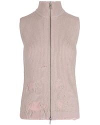 MM6 by Maison Margiela - Distressed Ribbed Vest - Lyst