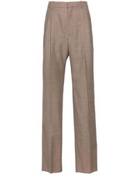 Saint Laurent - Pleated Wool Tailored Trousers - Lyst