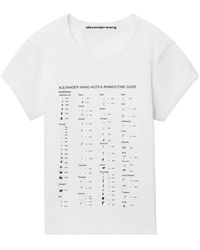 Alexander Wang - Fitted Ss T-Shirt W/ Hotfix Card Graphic - Lyst