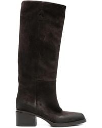 Elena Iachi - ブロックヒール スエードブーツ 60mm - Lyst