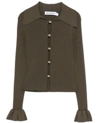 Self-Portrait - Ruffled-Cuff Cardigan - Lyst