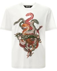 Just Cavalli - Printed T-Shirt - Lyst