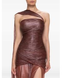 Maria Lucia Hohan - Marimar Ruched Metallic-Finish Maxi Dress - Lyst