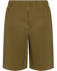 Homme Plissé Issey Miyake - Pleated Shorts With Silhouette - Lyst