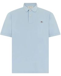 GANT - Logo-Embroidered Piqué Polo Shirt - Lyst