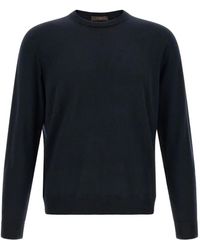 Zanone - Giro Pullover Mit Geripptem Besatz - Lyst