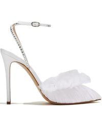 Andrea Wazen - 105Mm Franca Glitz Crystal-Embellished Ruffle Pumps - Lyst