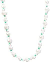 Hatton Labs - Sterling Pebbles Pearl And Bead Necklace - Lyst