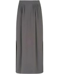 Giorgio Armani - Pleated Side-Slit Maxi Skirt - Lyst