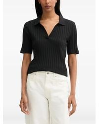 Marc O' Polo - Ribbed-Knit Polo-Collar Top - Lyst