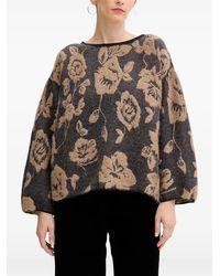 Liviana Conti - Maissa Floral-Intarsia Cardigan - Lyst