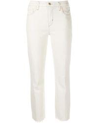 L'Agence - Cropped Jeans - Lyst