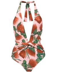 Adriana Degreas Badpak Met Gedraaid Detail - Roze