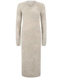 Brunello Cucinelli - Sequin-Embellished Open-Knit Midi Dress - Lyst