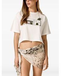 Pink - Graphic-Print Cotton T-Shirt - Lyst
