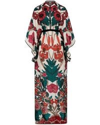Johanna Ortiz - Papillon Floral-Print Silk Maxi Dress - Lyst