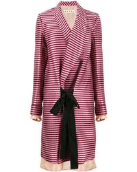 Marni Gestreepte Oversized Jas - Roze