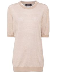 Peserico - Linen-cotton Knitted T-shirt - Lyst