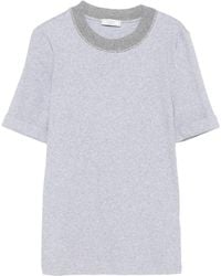 Peserico - T-Shirt Con Decorazione - Lyst