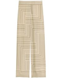 JOSEPH - Dijon Zijden Broek Met Geometrische Print - Lyst