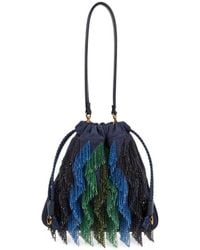 Etro - Small Suede Kalispera Bag With Multicoloured Beads - Lyst
