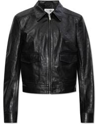 MM6 by Maison Martin Margiela - Leather Jacket - Lyst