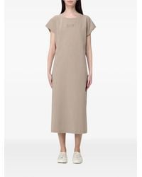 EA7 - Robe Mi-Longue À Logo Imprimé - Lyst