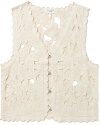 Rag & Bone - Top Met Geborduurde Bloemen - Lyst