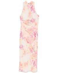 Patrizia Pepe - Floral-Print Midi Dress - Lyst