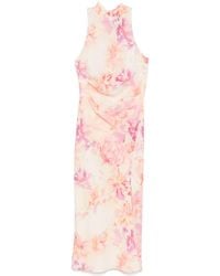 Patrizia Pepe - Floral-Print Midi Dress - Lyst