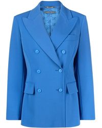 Alberta Ferretti - Peak-Lapels Double-Breasted Blazer - Lyst