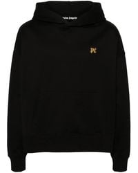 Palm Angels - Monogram-Pin Cotton Hoodie - Lyst