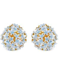 Oscar de la Renta - Ohrringe Mit Blumen - Lyst