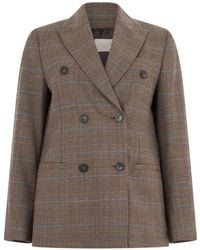 Slowear - Montedoro Prince Of Wales-Check Double-Breasted Blazer - Lyst