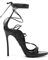 DSquared² - 105Mm Leather Heeled Sandals - Lyst