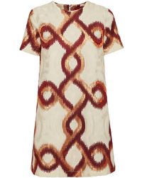 La DoubleJ - Mini Swing Kleid Mit Geometrischem Print - Lyst